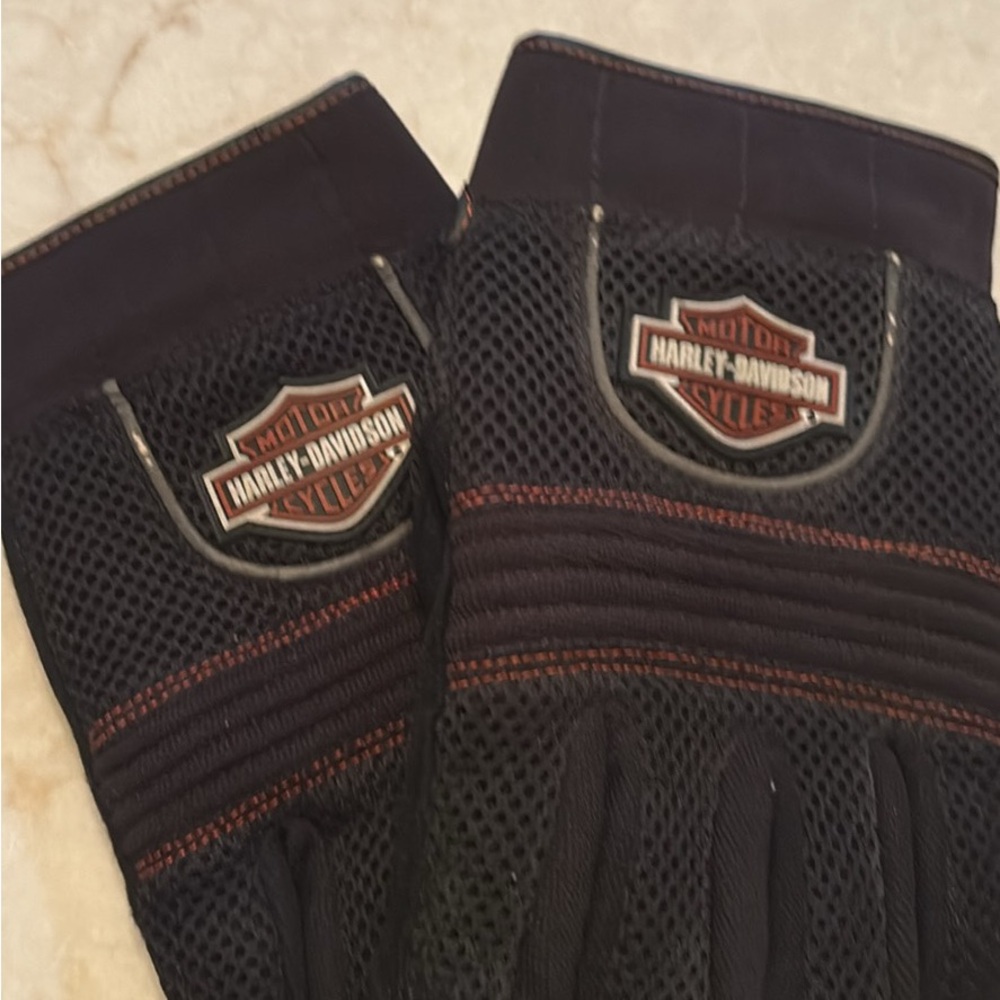 Harley-Davidson Black and Brown Mesh Gloves